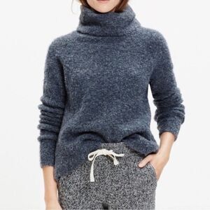 Madewell roundtrip wool alpaca turtleneck sweater gray